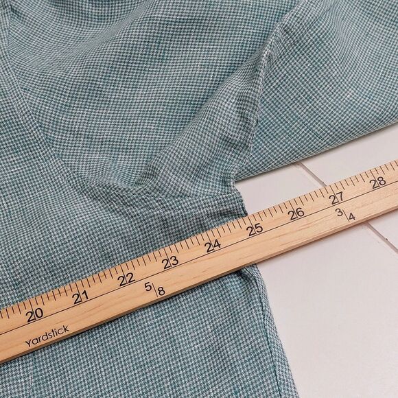 J Crew Baird McNutt Linen Shirt Men's XL Slim Fit Button Down Shirt Green - Picture 9 of 11